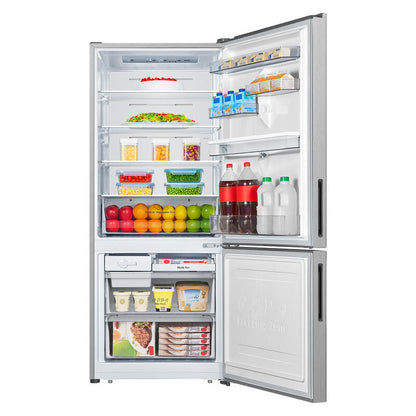 Hisense 415L Bottom Mount Fridge with Water Dispenser - Stainless Steel