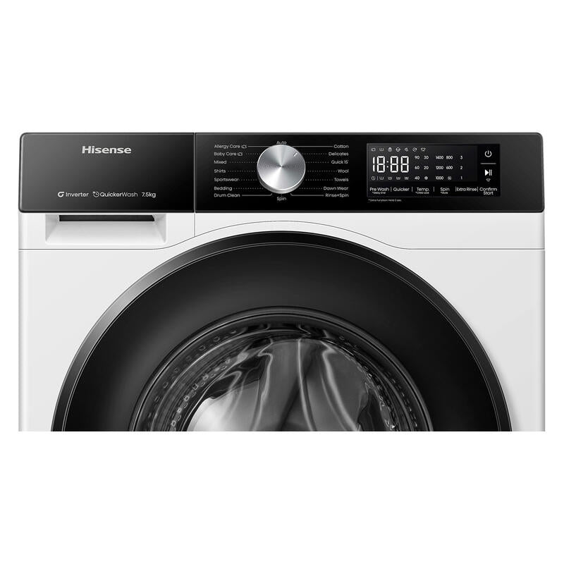 Hisense 7.5kg Front Load Washing Machine - White (Series 3S)