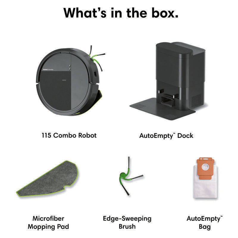 iRobot Roomba 115 Combo Robotic Vacuum & Mop with Multifunctional Docking Station
