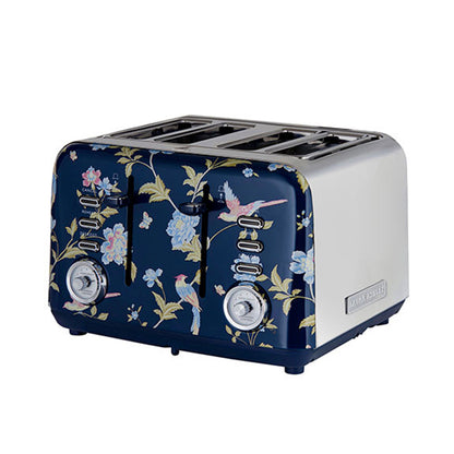 Laura Ashley Elvenden 4 Slice Toaster - Blue/Silver