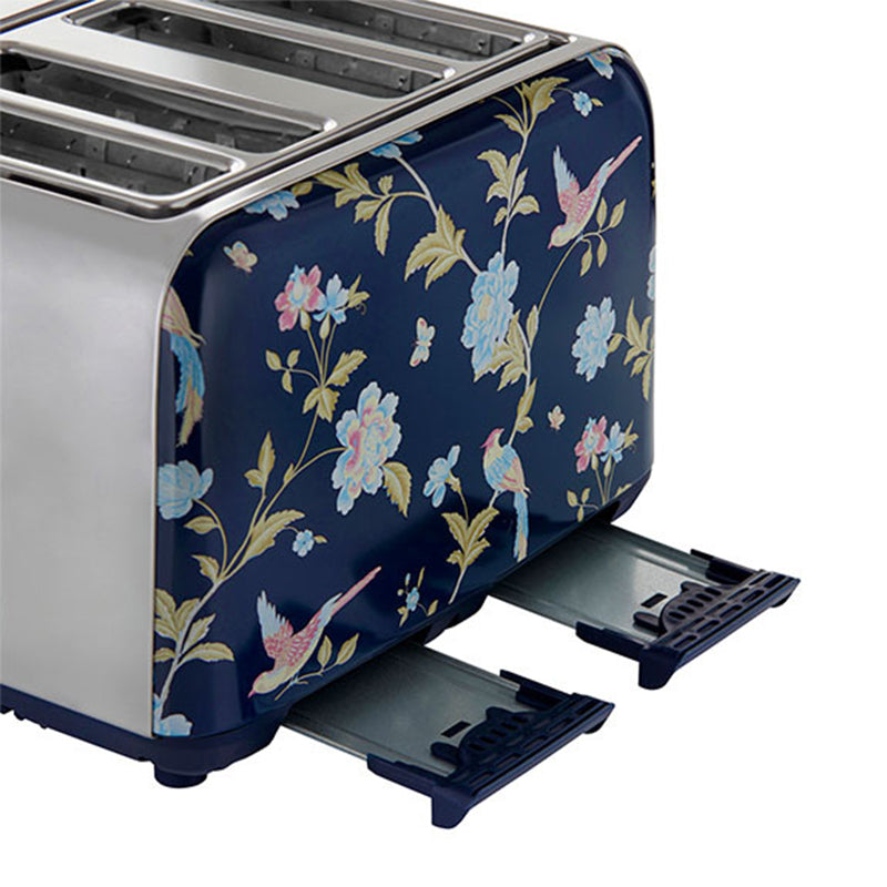 Laura Ashley Elvenden 4 Slice Toaster - Blue/Silver