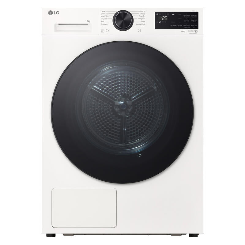 LG 10kg AI Heat Pump Condenser Dryer - White (Series 3)