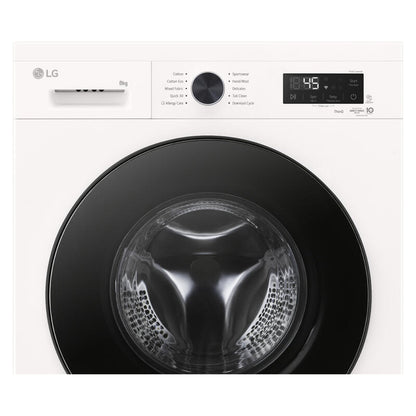 LG 8kg Front Load Washing Machine (Series 1) - Essence White