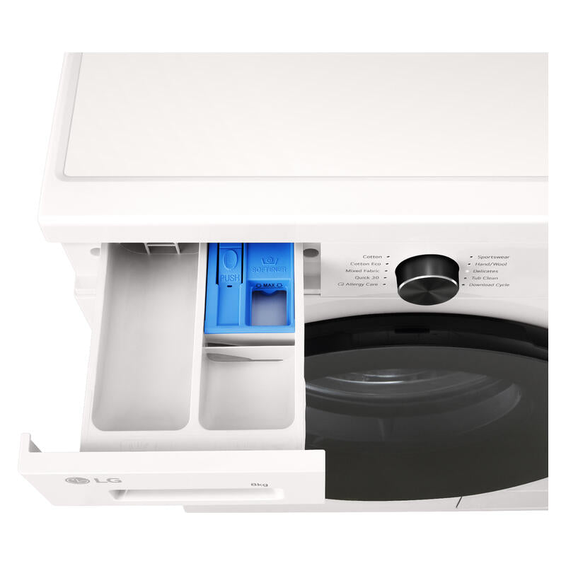 LG 8kg Front Load Washing Machine (Series 1) - Essence White
