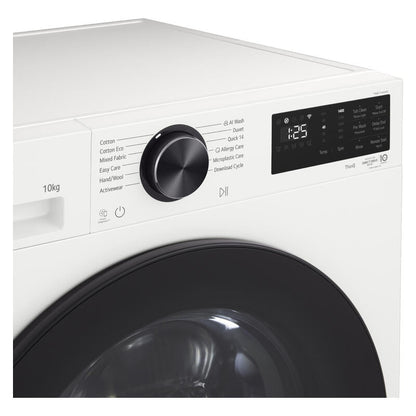 LG 10kg AI Front Load Washing Machine - White (Series 3)