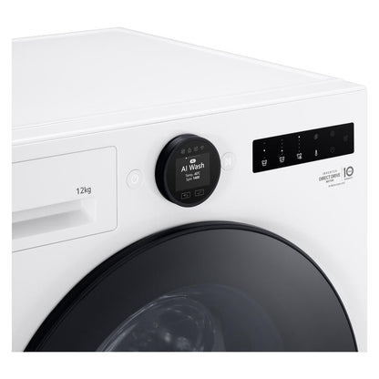 LG 12kg Smart AI Front Load Washing Machine - Essence White (Series 9)