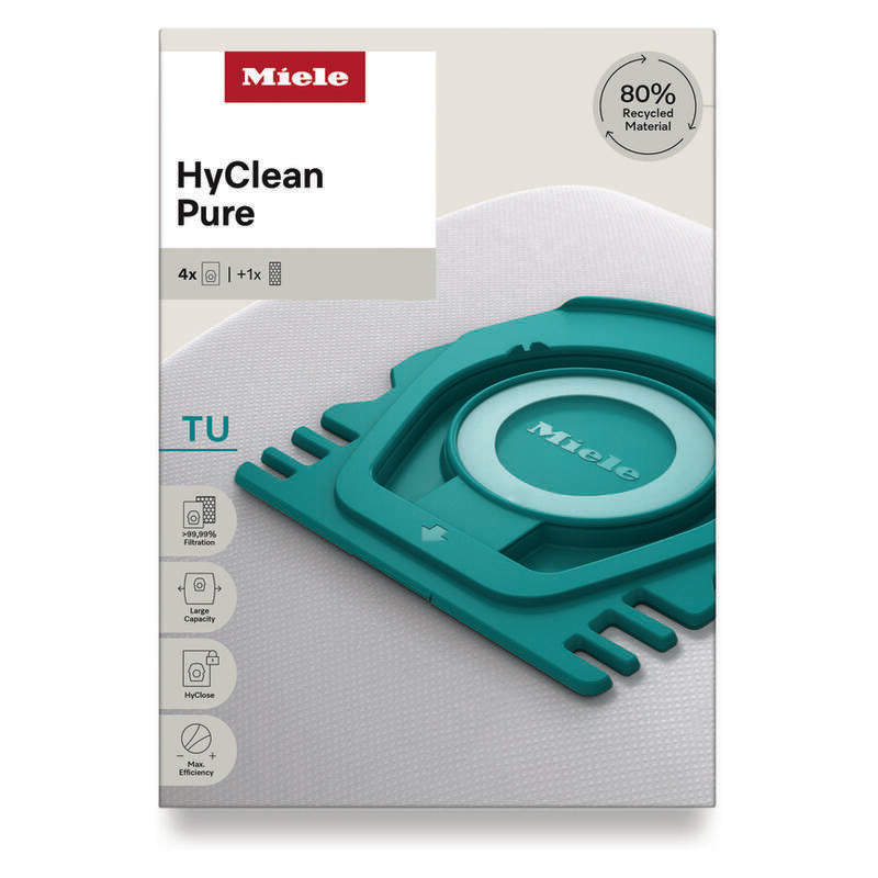 Miele 4 Pack HyClean Pure Vacuum Cleaner Bags for S1 & L1
