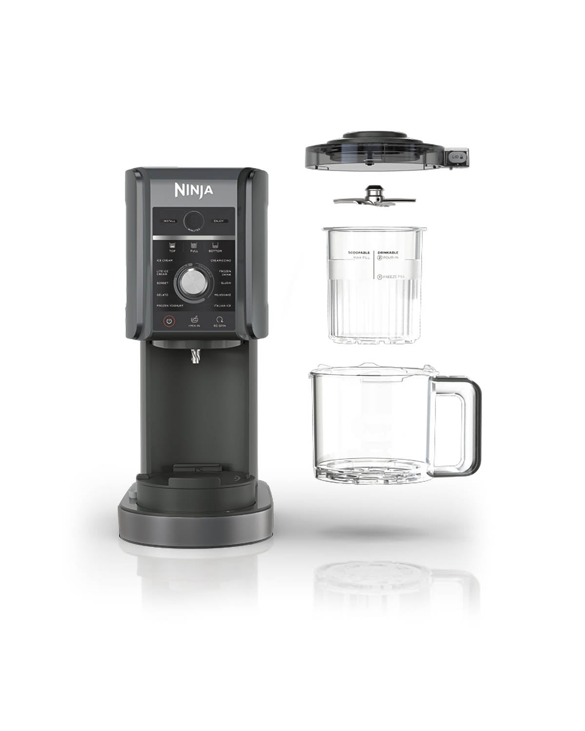 Ninja Creami Deluxe 11-in-1 Feature Frozen Treat Maker - Silver & Black
