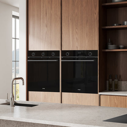 Omega 60cm Built-In Oven with 8 Functions - Black