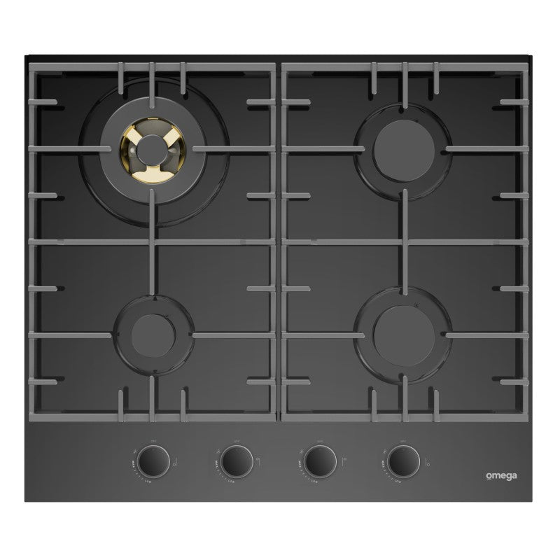 Omega 60cm Gas on Glass Cooktop with Wok Burner