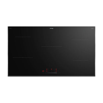 Omega 90cm 5-Zone Induction Cooktop - Black Glass