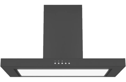 OMEGA CANOPY RANGEHOOD MATT BLACK 90cm