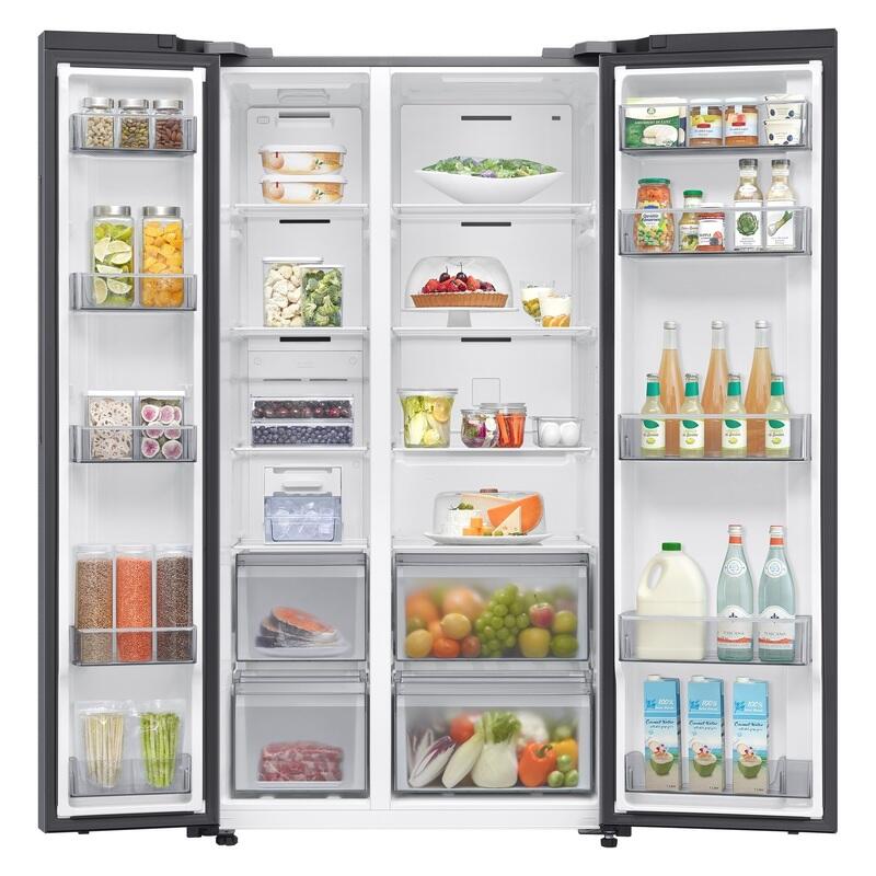 Samsung 655L Smart Side-by-Side Fridge Freezer - Silver