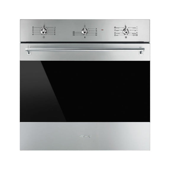 Smeg 60cm Built-In Oven with 8 Functions - Stainless Steel (Classic)