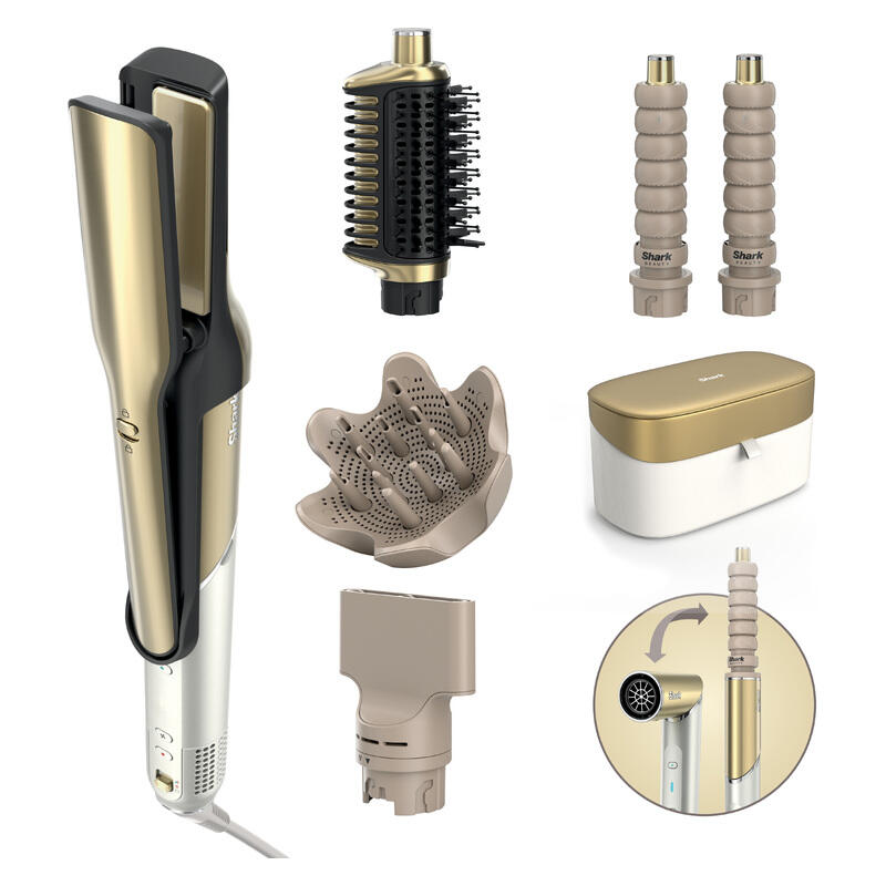 Shark Glam Ceramic Air Styler & Dryer - Soft Gold