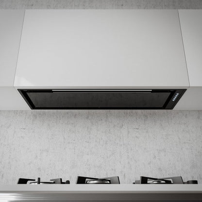 Sirius 85cm Undermount Rangehood - Black Heated Glass