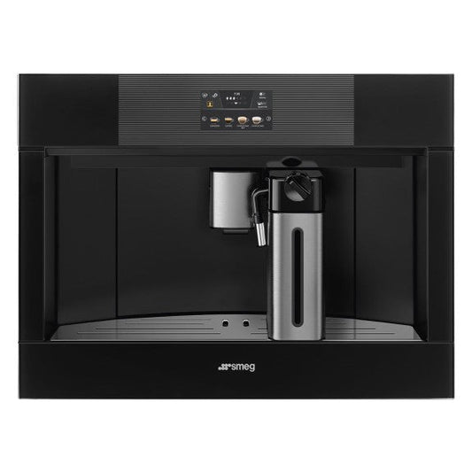 Smeg 45cm Automatic Built-In Compact Coffee Machine - Black (Linea)