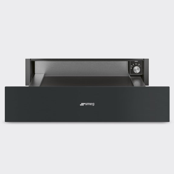 Smeg 14cm Built-In Warming Drawer - Black (Classic)