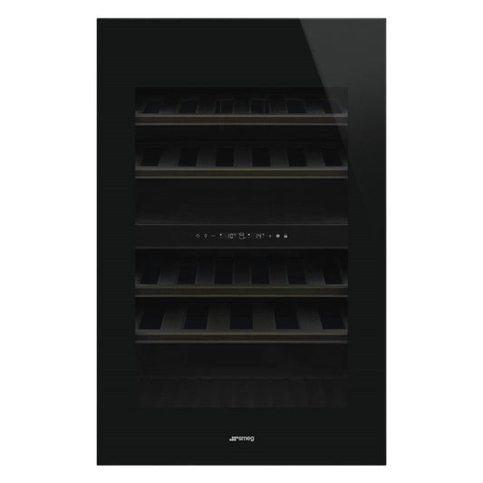 Smeg 40 Bottle Built-In Wine Cooler - Black (Universale)