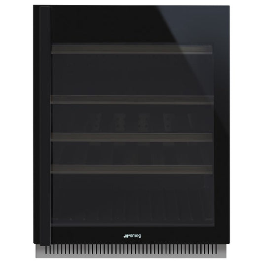 SMEG DOLCE STIL NOVO BUILT-IN WINE COOLER RIGHT HAND BLACK 38 Bottles