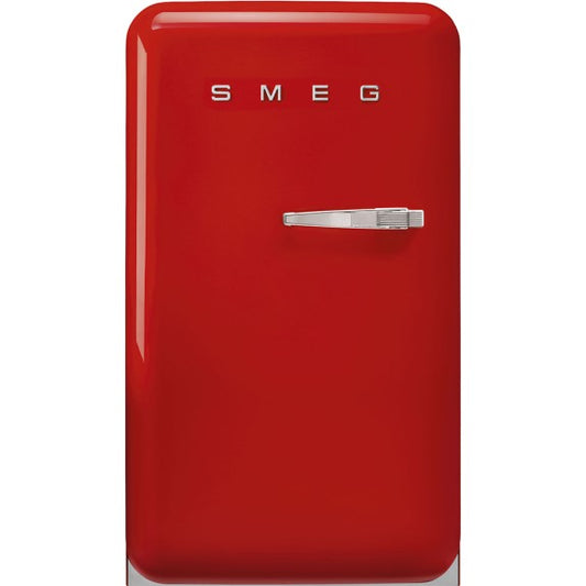 SMEG 50'S STYLE RETRO BAR FRIDGE RED LEFT HAND 135L