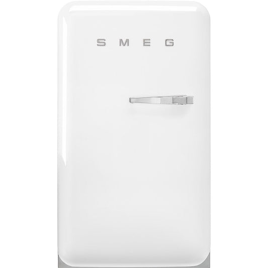 SMEG 50'S STYLE RETRO BAR FRIDGE WHITE LEFT HAND 135L