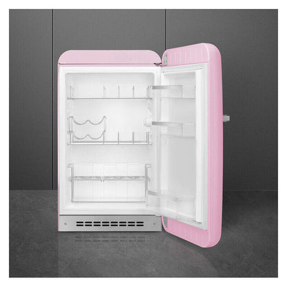 Smeg 135L 50's Style Retro Bar Fridge Right Hand Hinge - Pink