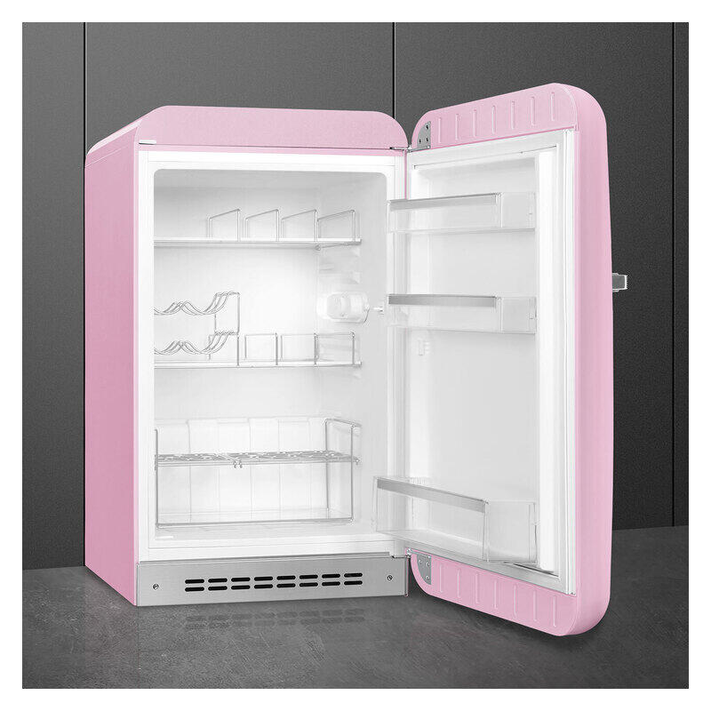 Smeg 135L 50's Style Retro Bar Fridge Right Hand Hinge - Pink