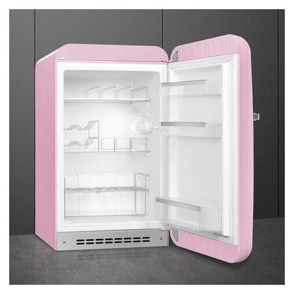 Smeg 135L 50's Style Retro Bar Fridge Right Hand Hinge - Pink