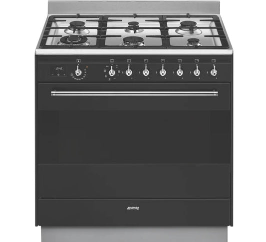 Smeg Classic 90cm Dual Fuel Freestanding Cooker - Anthracite