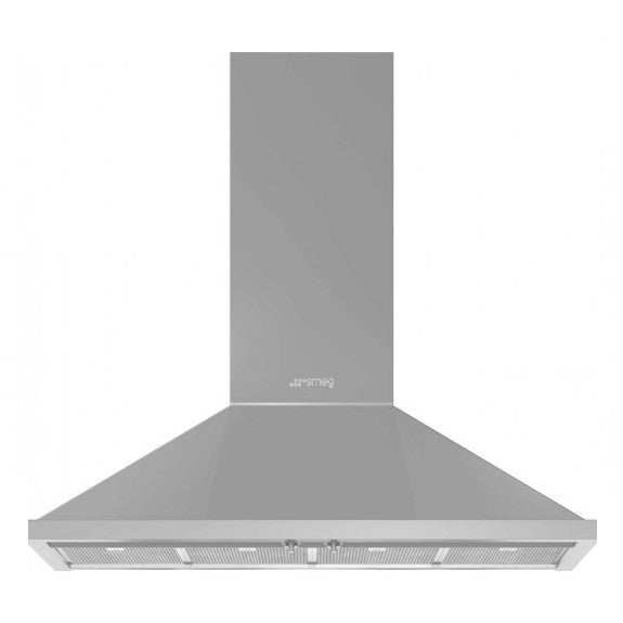 Smeg 120cm Portofino Pyramid Wall Mounted Rangehood - Stainless Steel