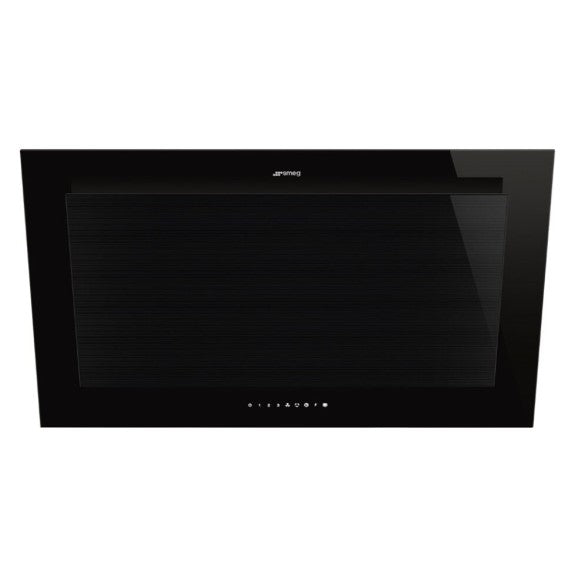 Smeg 90cm Vertical Wall Mounted Rangehood - Midnight Black (Linea)
