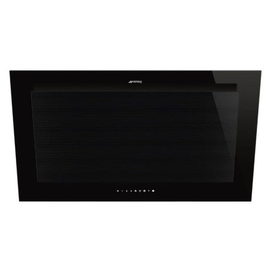 Smeg 90cm Vertical Wall Mounted Rangehood - Midnight Black (Linea)