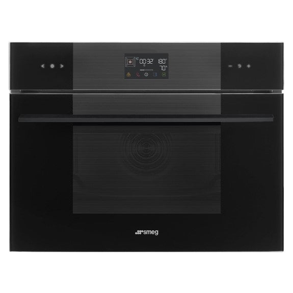 Smeg 45cm Built-In Compact Steam Oven - Midnight Black (Linea Steam100 Galileo)