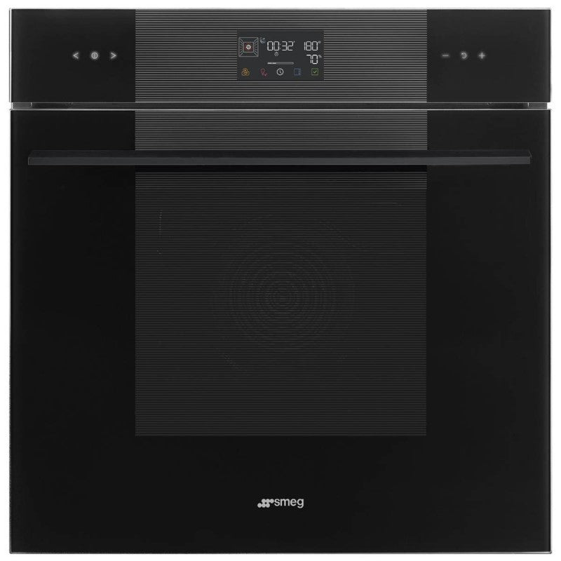 Smeg 60cm Pyrolytic Built-In Oven with 10 Functions - Black (Linea)