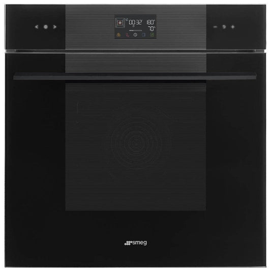 Smeg 60cm Pyrolytic Built-In Oven with 10 Functions - Black (Linea)