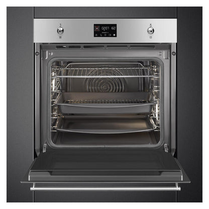 Smeg 60cm Pyrolytic Built-In Oven with 10 Functions - Stainless Steel (Classic)