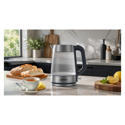 Sunbeam 1.7L Morning Frost Glass Kettle - Opaque