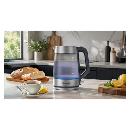 Sunbeam 1.7L Morning Frost Glass Kettle - Opaque