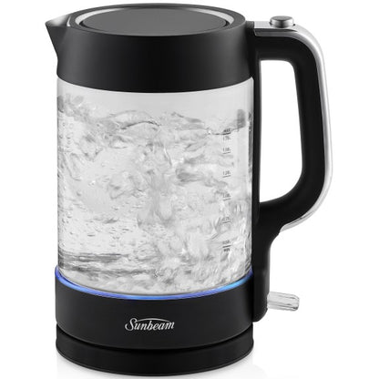 SUNBEAM CLASSICS GLASS KETTLE BLACK 1.7L