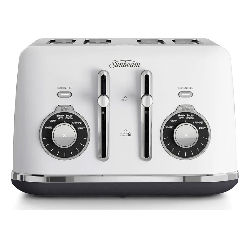 SUNBEAM ALINEA SELECT 4 SLICE BREAD SELECT TOASTER WHITE SKY