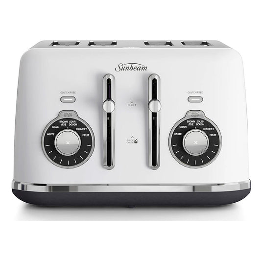 SUNBEAM ALINEA SELECT 4 SLICE BREAD SELECT TOASTER WHITE SKY