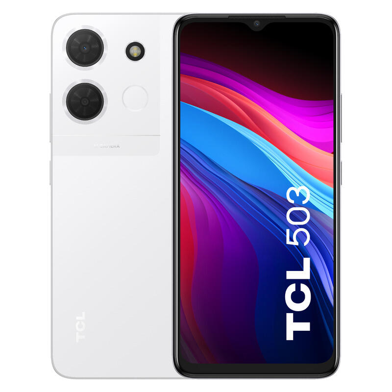 TCL 6.6" 503 4G Dual Sim 128GB HD+ Smartphone - Pure White