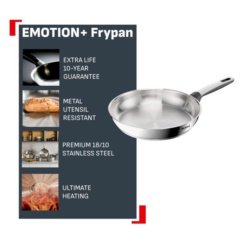 Tefal 28cm Emotion+ Induction Uncoated Stainless Steel Frypan