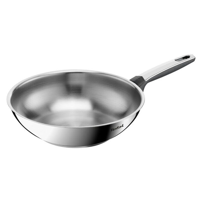 Tefal 28cm Emotion+ Induction Uncoated Stainless Steel Wok
