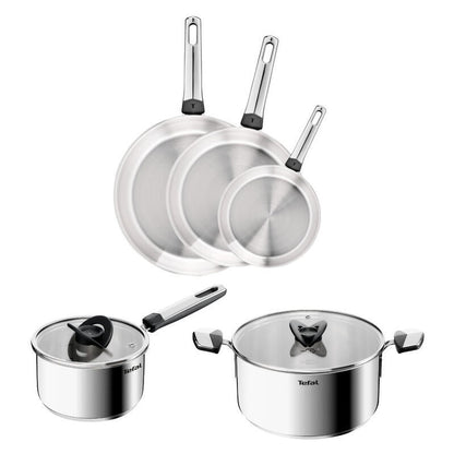 Tefal Emotion+ 5 Piece Induction Uncoated Stainless Steel Set