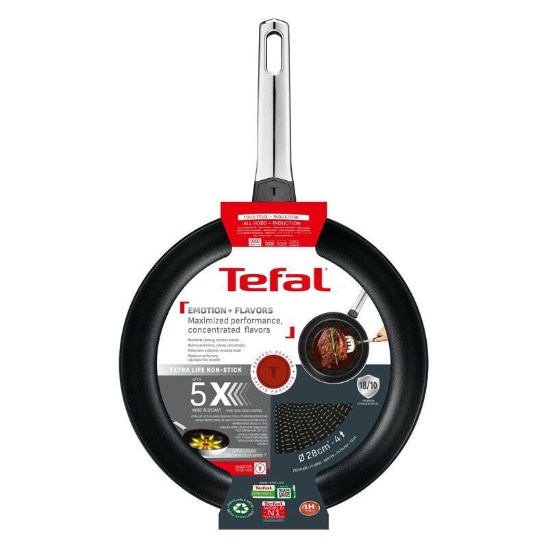 Tefal 28cm Emotion+ Flavors Induction Stainless Steel Oil-Concentrating Non-Stick Frypan