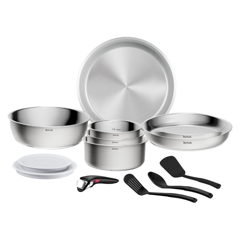 Tefal Ingenio Emotion+ 13 Piece Induction Uncoated Stainless Steel Set