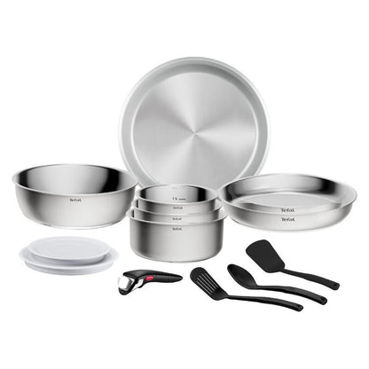 Tefal Ingenio Emotion+ 13 Piece Induction Uncoated Stainless Steel Set