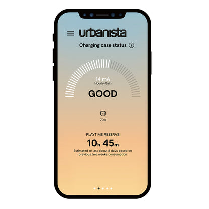 URBANISTA PHOENIX SOLAR POWERED EARPHONES MIDNIGHT BLACK
